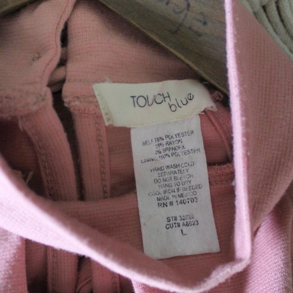 Touch Blue Nude Blush Pink Halter Top Large Preowned - Picture 6 of 6